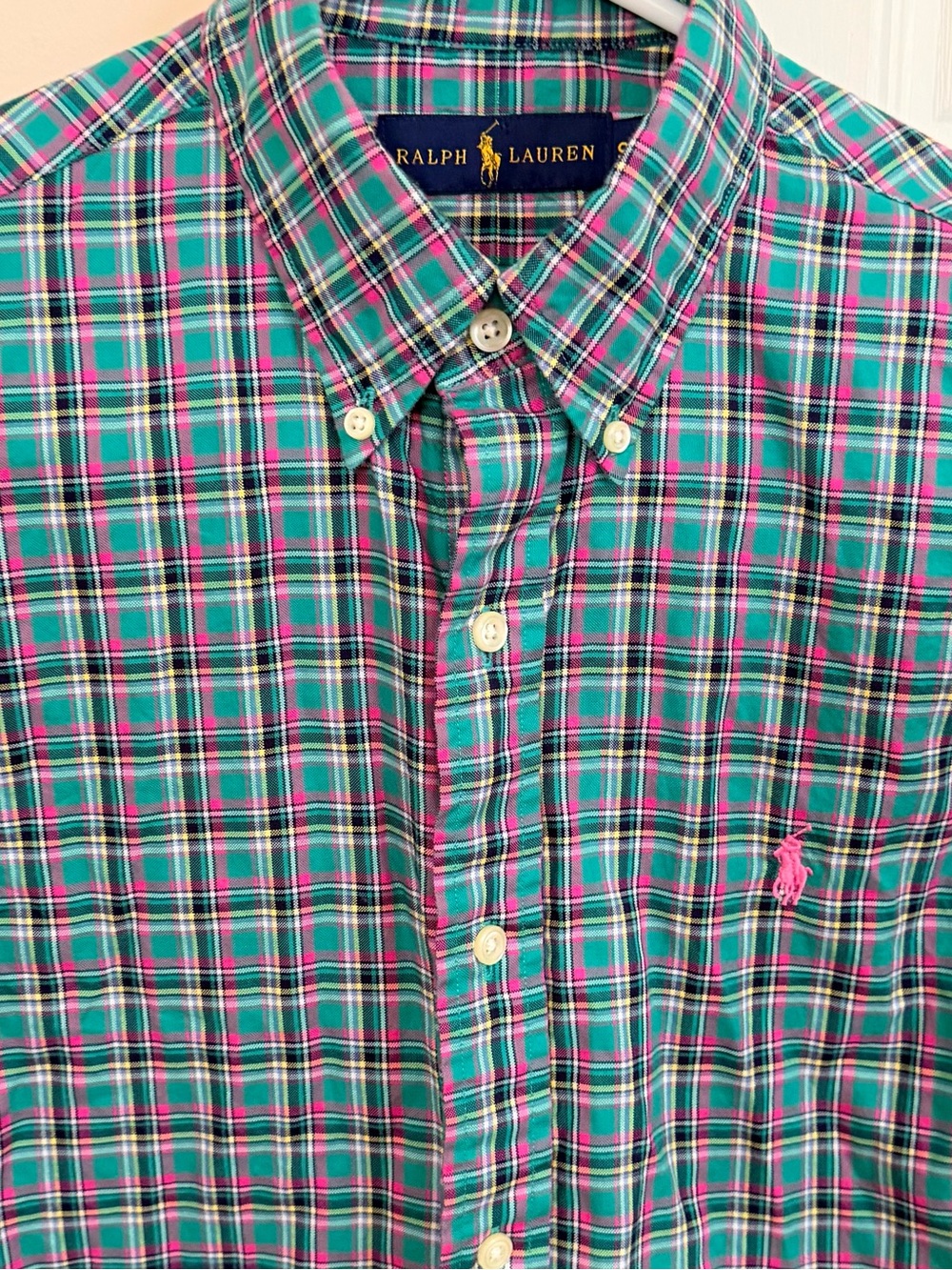 Ralph Lauren 100% Cotton Multicolored Men’s S Long Sleeve Button Down Shirt - Picture 6 of 7
